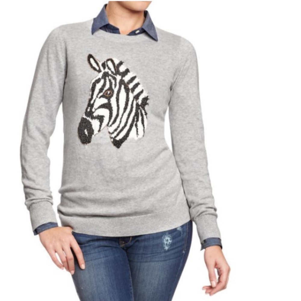 Old Navy Zebra Sweater